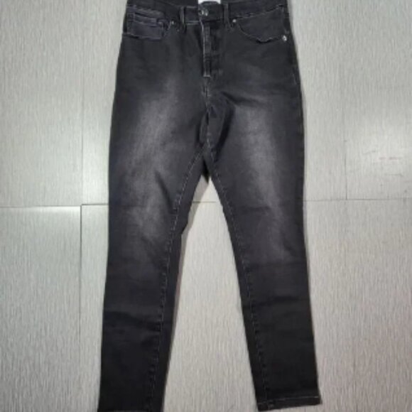 Good American Jeans Womens 10/30 Good Legs Crop Black Stretch Denim - Picture 1 of 6
